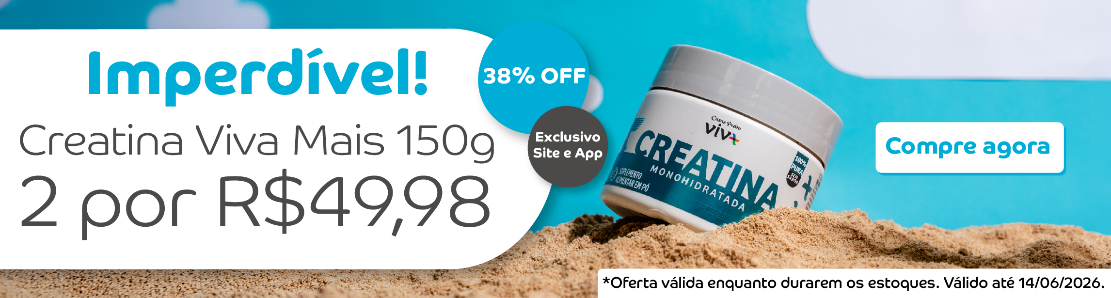 Creatina 2 por R$49,98